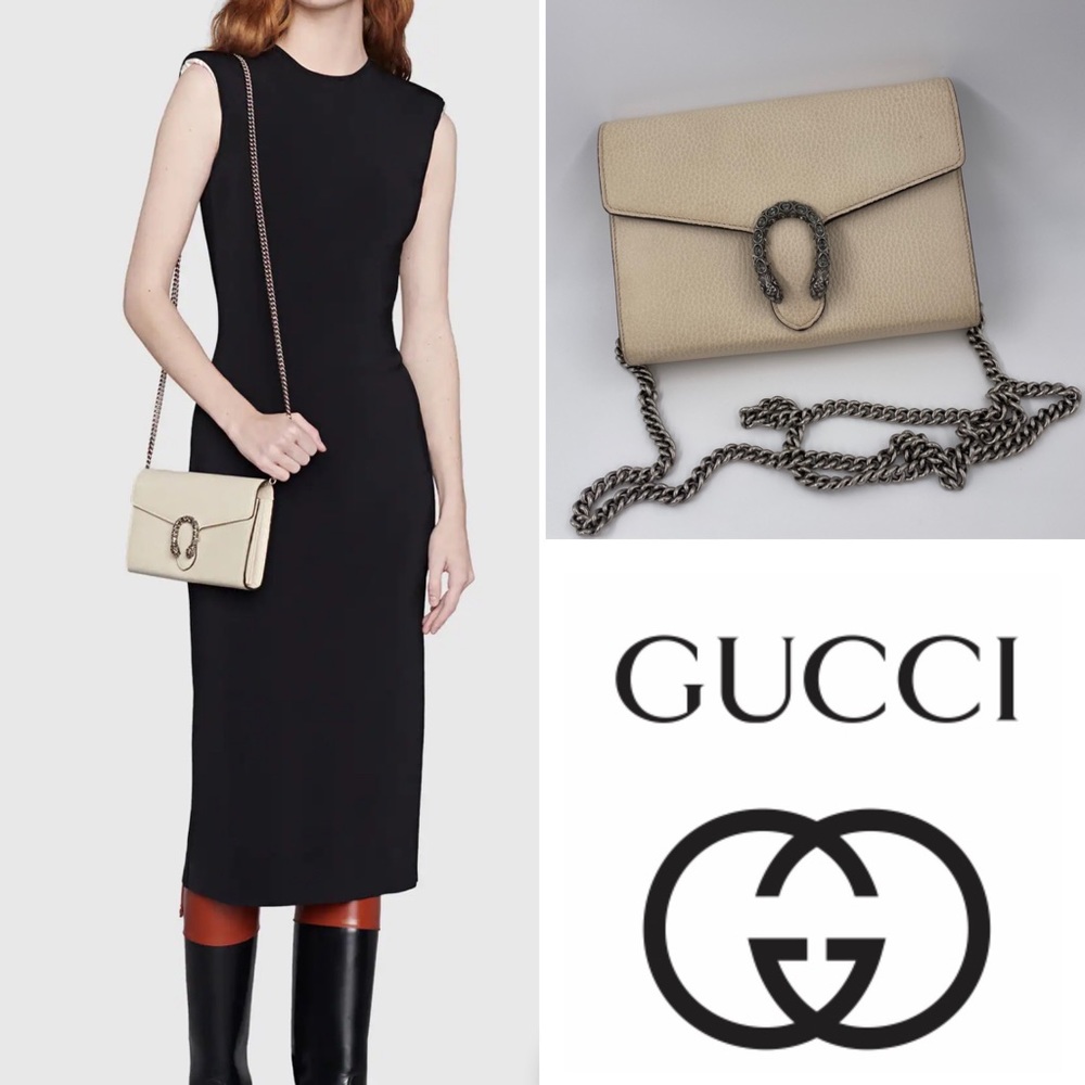 GUCCI Dionysus Leather Mini Chain Bag